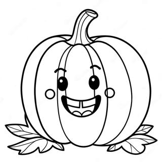 Smiling Pumpkin Coloring Page | Pumpkin 塗色頁