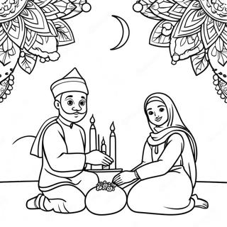 Eid Celebration Coloring Page | Eid 塗色頁