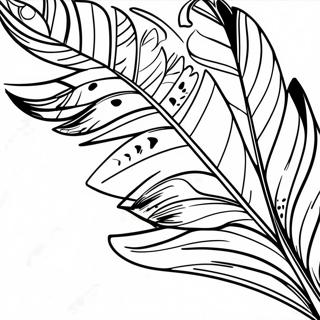 Colorful Turkey Feather Coloring Page | Turkey Feather 塗色頁