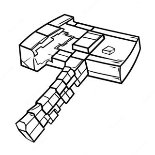 Minecraft Axe Coloring Page | Minecraft Axe 塗色頁