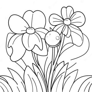 Spring Flowers Coloring Page | Spring Flowers 塗色頁
