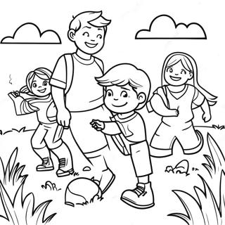 Field Day Fun Activities Coloring Page | Field Day 塗色頁