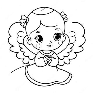 Precious Moments Angel Coloring Page | Religious Precious Moments 塗色頁