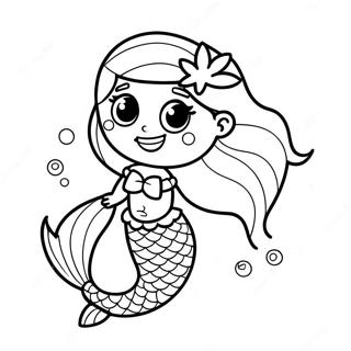 Cute Lol Mermaid with Sparkling Tail Coloring Page | Lol Mermaid 塗色頁