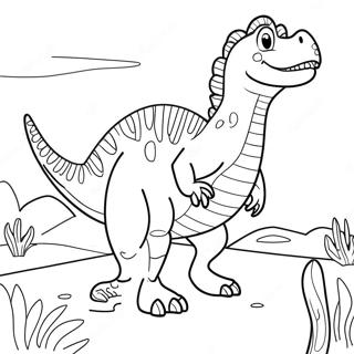 Spinosaurus Coloring Page | Spinosaurus 塗色頁