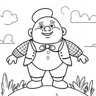 Colorful Humpty Dumpty Coloring Page | Nursery Rhyme 塗色頁