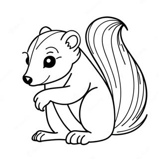 Skunk Coloring Page | Skunk 塗色頁