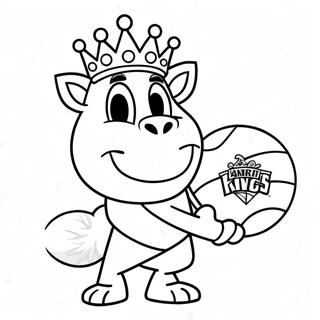 Sacramento Kings Mascot Coloring Page | Sacramento Kings 塗色頁