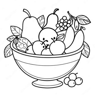 Fruit Bowl Coloring Page | Fruit Bowl 塗色頁