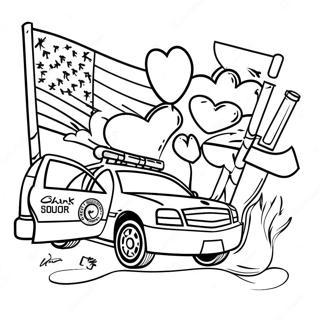 Thank You First Responders Coloring Page | Thank You First Responders 塗色頁
