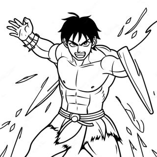 Eren Titan in Battle Coloring Page | Attack on Titan Eren Titan 塗色頁