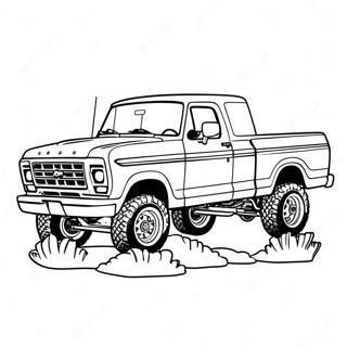 Lifted Ford Truck Coloring Page | Lifted Ford Truck 塗色頁