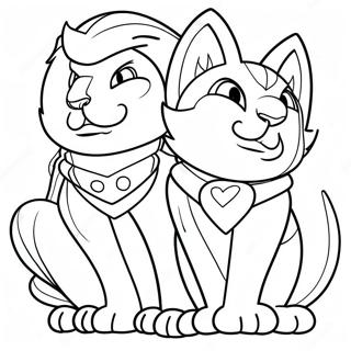 Brave Mates Warrior Cats Coloring Page | Mates Warrior Cats 塗色頁
