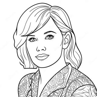 Realistic Celebrity Portrait Coloring Page | Realistic Celebrity 塗色頁