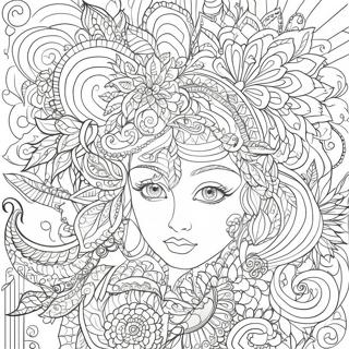 Intricate Line Coloring Page