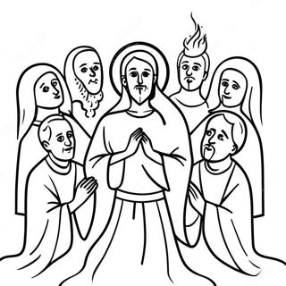 Pentecost Coloring Page | Pentecost 塗色頁