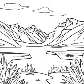 Montana Landscape Coloring Page | Montana 塗色頁