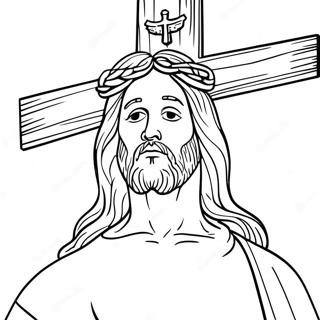 Jesus on the Cross Coloring Page | Jesus on the Cross 塗色頁