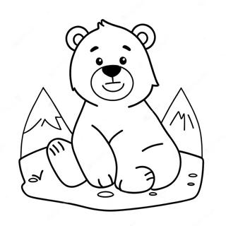 Cute Polar Bear Coloring Page | Cute Polar Bear 塗色頁