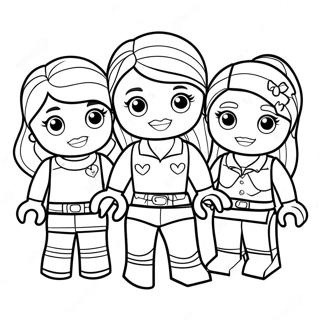 Lego Friends Characters in Adventure Coloring Page | Lego Friends 塗色頁