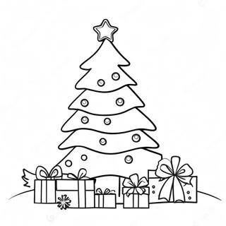 Festive Christmas Tree Coloring Page | Christmas Hard 塗色頁
