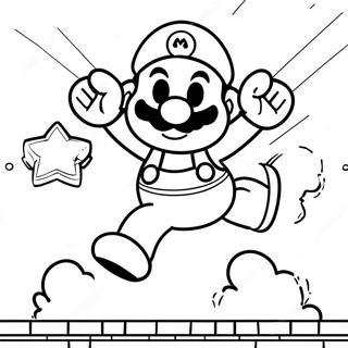 Super Mario Jumping Coloring Page | Nintendo 塗色頁