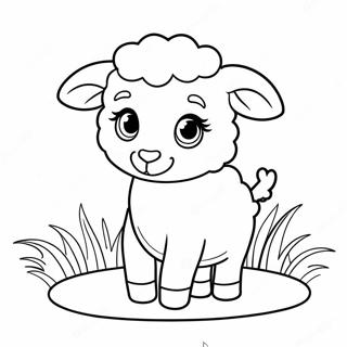 Cute Baby Sheep Coloring Page | Sheep 塗色頁