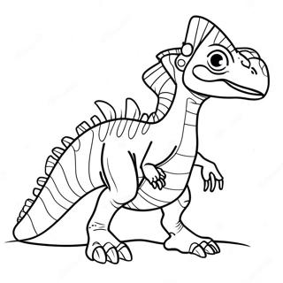 Dilophosaurus Coloring Page | Dilophosaurus 塗色頁
