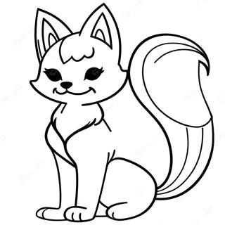 Anime Fox Coloring Page | Anime Fox 塗色頁