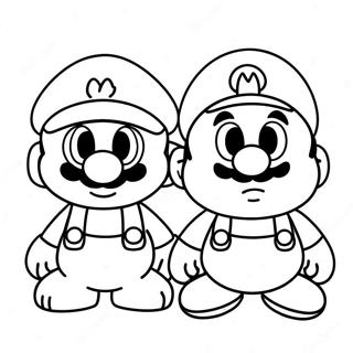 Cappy and Mario Adventure Coloring Page