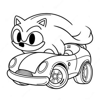 Sonic Car Coloring Page | Sonic Car 塗色頁