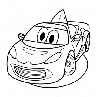 Sonic Racing Car Coloring Page | Sonic Car 塗色頁