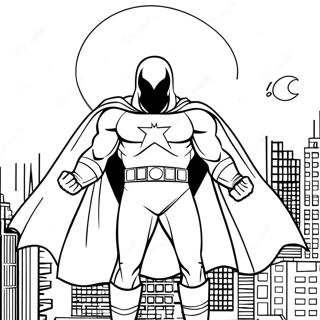 Moon Knight Coloring Page | Moon Knight 塗色頁