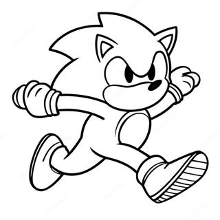 Sonic the Hedgehog Running Fast Coloring Page | Lego Sonic 塗色頁