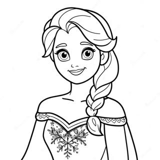 Frozen Disney Princess Coloring Page | Frozen Disney Princess 塗色頁