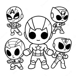 Chibi Marvel Superheroes Coloring Page | Chibi Marvel 塗色頁