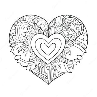 Colorful Heart with God is Love Coloring Page | God is Love 塗色頁