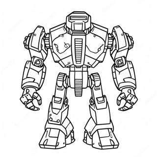 Fierce War Robots Coloring Page | War Robots 塗色頁