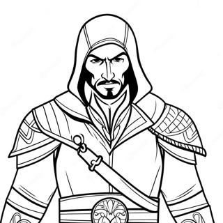 Ezio Auditore in Stealth Mode Coloring Page | Assassin's Creed 塗色頁