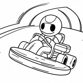 Go Kart Racing on a Track Coloring Page | Go Kart 塗色頁