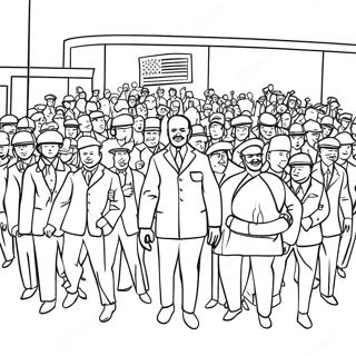 Civil Rights Movement Coloring Page | Civil Rights 塗色頁
