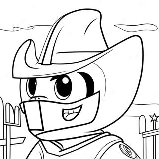Cheerful Dallas Cowboys Mascot Coloring Page | Cool Dallas Cowboys 塗色頁