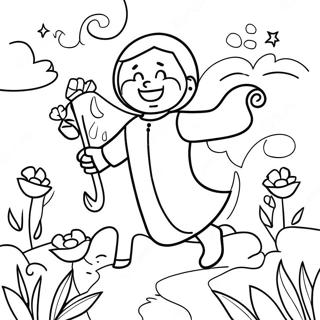 Joyful Psalm Coloring Page | Psalm 塗色頁