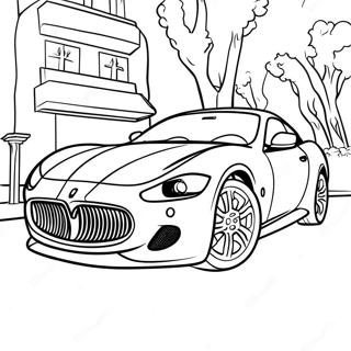 Maserati Sports Car Coloring Page | Maserati 塗色頁