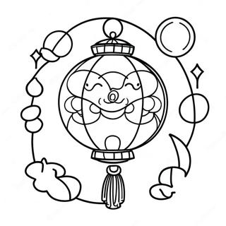 Moon Festival Lantern Coloring Page