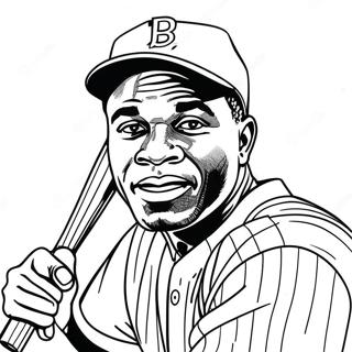 Jackie Robinson Coloring Page | Jackie Robinson 塗色頁
