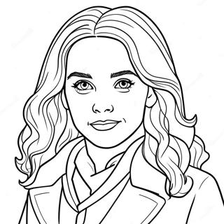 Hermione Granger Magical Coloring Page | Hermione 塗色頁