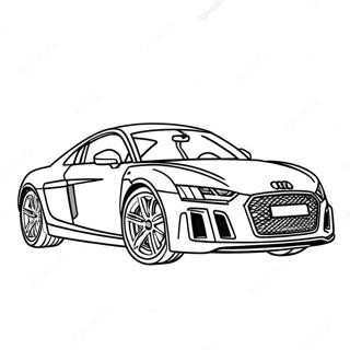 Audi Sports Car Coloring Page | Audi 塗色頁