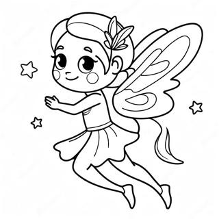 Magical Fairy with Sparkling Wings Coloring Page