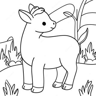 Thick Lined Animal Coloring Page | Thick Lined 塗色頁